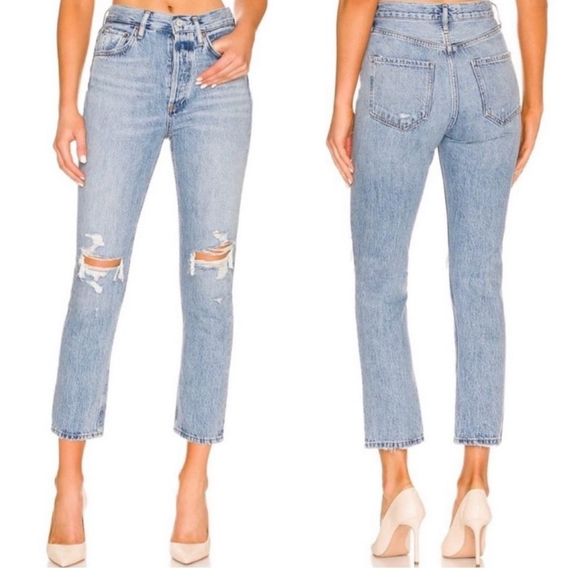 Agolde Blue Ankle & Cropped Jeans - Picture 2 of 9